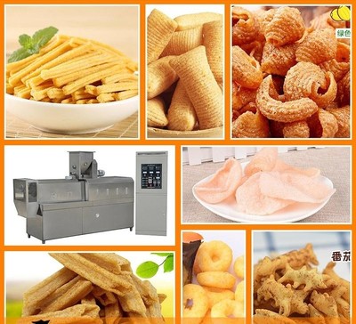 膨化休闲食品加工厂家 沙拉薯片机 锅巴油炸食品生产设备